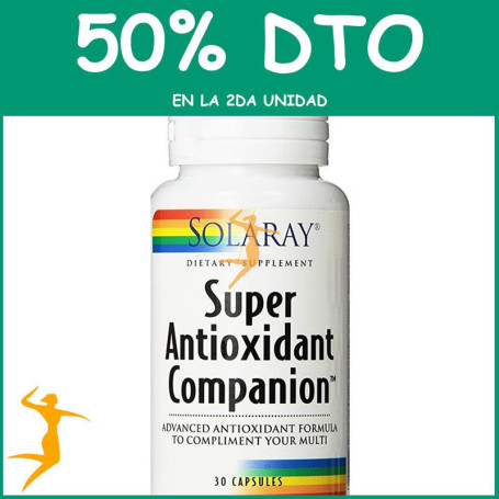 SUPER ANTIOXIDANT COMPANION 30 CÁPSULAS VEGETALES SOLARAY Segunda unidad al 50%