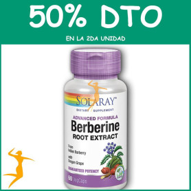 BERBERINE 60 CÁPSULAS VEGETALES SOLARAY Segunda unidad al 50%