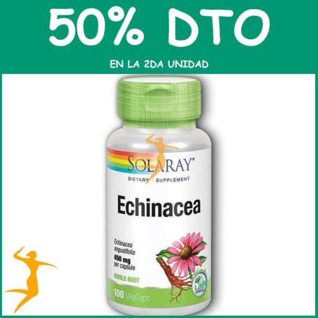 ECHINACEA 460Mg. 100 CÁPSULAS SOLARAY Segunda unidad al 50%