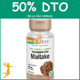 MAITAKE 500Mg. 60 CÁPSULAS VEGETALES SOLARAY Segunda unidad al 50%