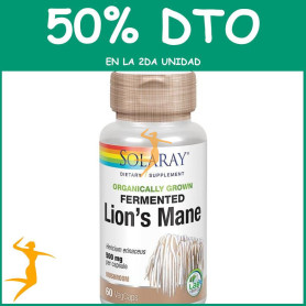 MELENA DE LEÓN 500Mg. 60 CÁPSULAS VEGETALES SOLARAY Segunda unidad al 50%