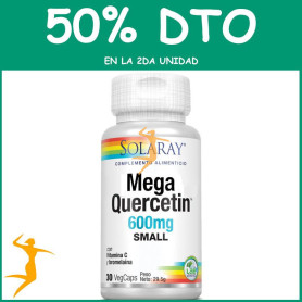 SMALL MEGA QUERCITIN 600Mg. 30 CÁPSULAS SOLARAY Segunda unidad al 50%