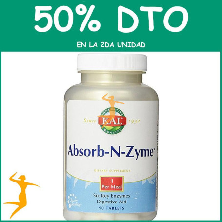 ABSORB-N-ZYME 90 CAPSULAS KAL Segunda unidad al 50%