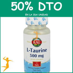 L-TAURINA 500Mg. 60 COMPRIMIDOS KAL Segunda unidad al 50%