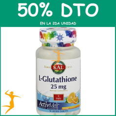 L-GLUTATION 25Mg. 90 COMPRIMIDOS KAL Segunda unidad al 50%