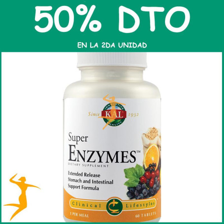 SUPER ENZYMES 60 COMPRIMIDOS KAL Segunda unidad al 50%