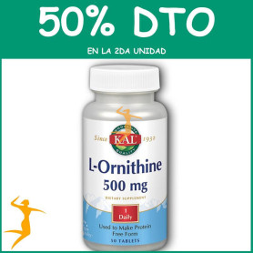 L-ORNITINE 500Mg. 50 COMPRIMIDOS KAL Segunda unidad al 50%