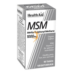 MSM (METILSULFONILMETANO) 1000Mg. 90 COMPRIMIDOS HEALTH AID