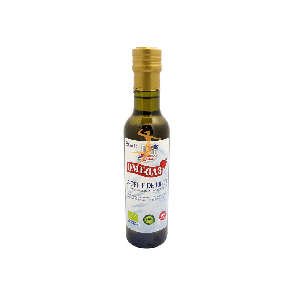 Solnatural aceite de lino primera presión en frío ecológico botella 250 ml