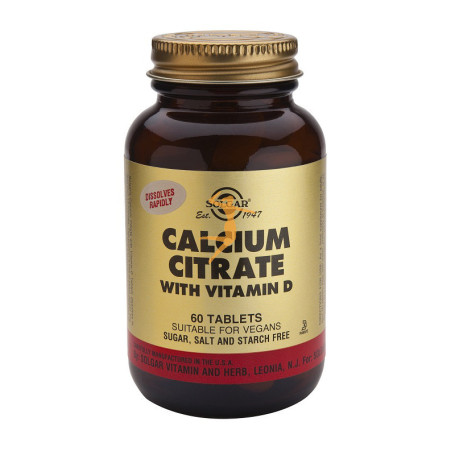 CITRATO DE CALCIO CON VITAMINA D3 240 CÁPSULAS SOLGAR