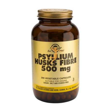 FIBRA DE CASCARAS DE PSYLLIUM 200 CÁPSULAS SOLGAR