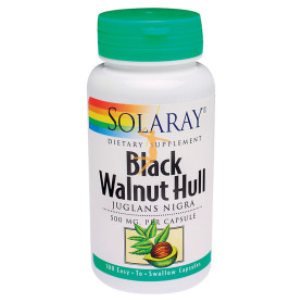 BLACK WALNUT HULL (NOGAL NEGRO) 500Mg. 100 CÁPSULAS SOLARAY