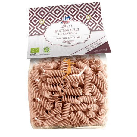 FUSILLI DE LENTEJAS ROJAS BIO 250Gr. FINESTRA