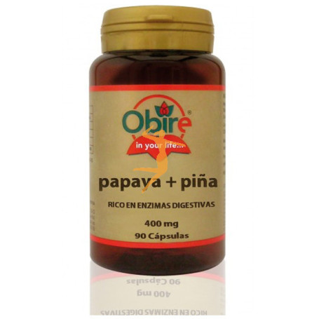 PAPAYA + PIÑA 400Mg. 90 CÁPSULAS OBIRE