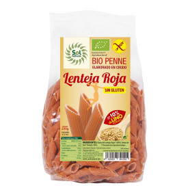 PENNE LENTEJAS ROJAS CON LINO BIO S/G 250Gr. SOL NATURAL