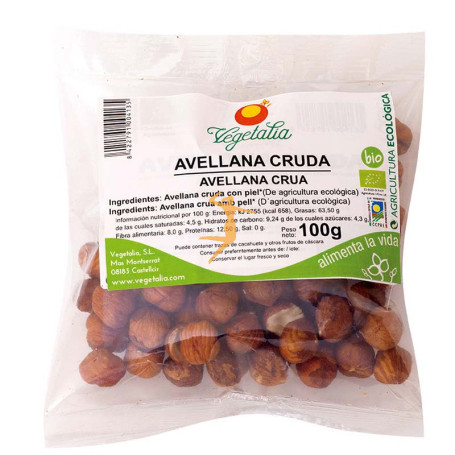 AVELLANA CRUDA ECOLOGICA 100Gr. VEGETALIA