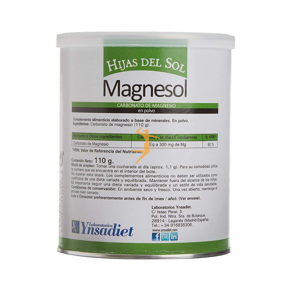 MAGNESOL CARBONATO MAGNESIO 110 gramos - YNSADIET