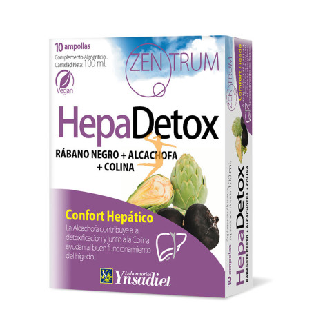 ZENTRUM HEPA DETOX 10 AMPOLLAS YNSADIET