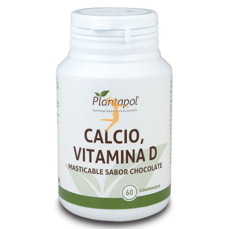 CALCIO, VITAMINA D MASTICABLE SABOR CHOCOLATE 60 COMPRIMIDOS PLANTA POL