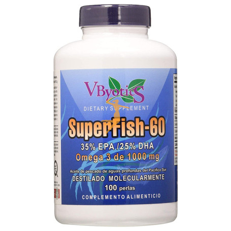 SUPER FISH 60 OMEGA-3 100 PERLAS VBYOTICS