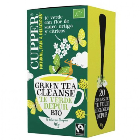 TÉ VERDE CON LIMÓN BIO 20 BOLSAS CUPPER