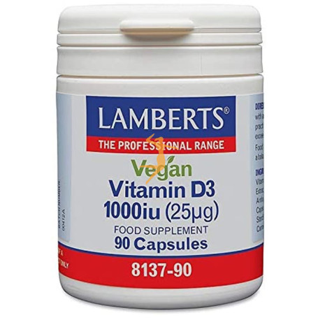 VITAMINA D3 VEGAN 90 CÁPSULAS LAMBERTS