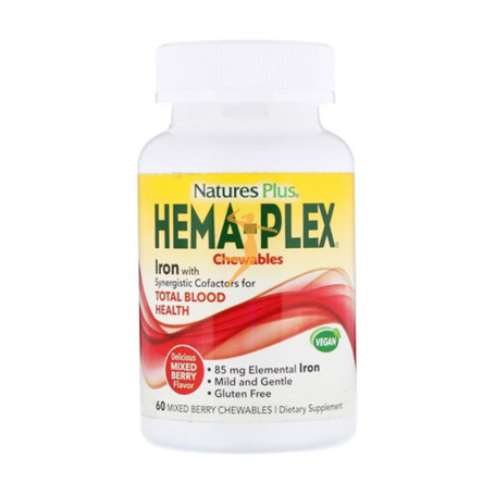 HEMA-PLEX MASTICABLE 60 COMPRIMIDOS NATURES PLUS