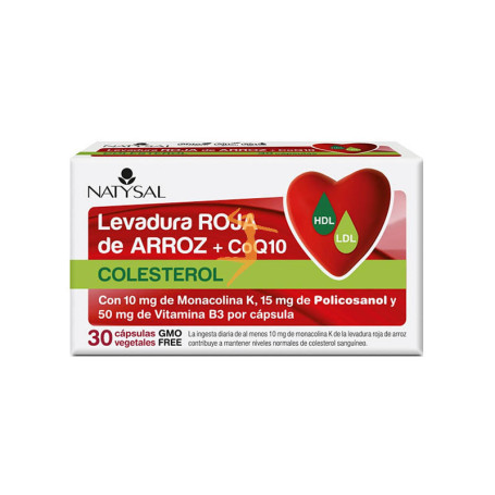 LEVADURA ROJA DE ARROZ + Q10 30 CÁPSULAS NATYSAL