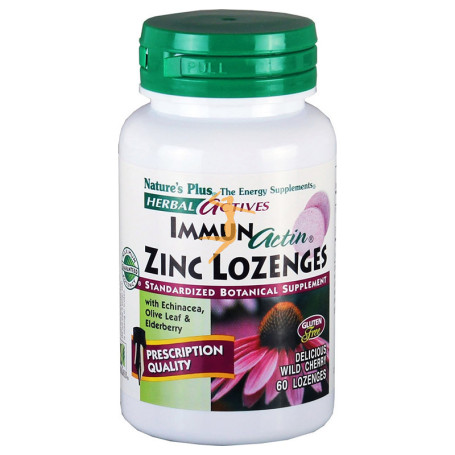 IMMUNACTIN ZINC LOZENGES 60 COMPRIMIDOS NATURES PLUS