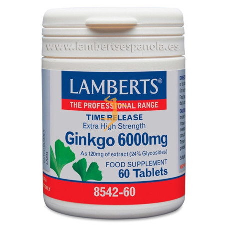 GINKGO BILOBA 6.000Mg. 60 TABLETAS LAMBERTS