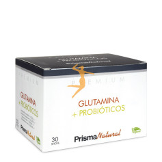 GLUTAMINA CON PROBIOTICOS 30 STICKS PRISMA PREMIUM