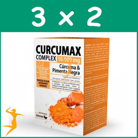 Pack 3x2 CURCUMAX COMPLEX 10.000Mg. 60 CÁPSULAS DIETMED