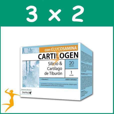 Pack 3x2 CARTILOGEN 20 SOBRES DIETMED