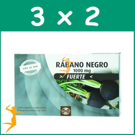 Pack 3x2 RÁBANO NEGRO FORTE 20 AMPOLLAS 15Ml. NATURMIL