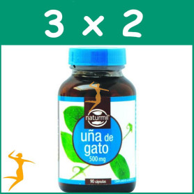 Pack 3x2 UÑA DE GATO 500Mg. 90 CÁPSULAS NATURMIL