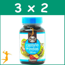 Pack 3x2 CASTAÑO DE INDIAS 300Mg. 90 COMPRIMIDOS NATURMIL