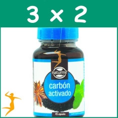 Pack 3x2 CARBÓN ACTIVADO COMPUESTO 45 CÁPSULAS NATURMIL