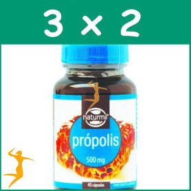 Pack 3x2 PROPOLIS 500Mg. 45 CÁPSULAS NATURMIL