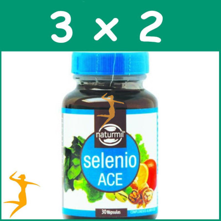 Pack 3x2 SELENIO ACE 30 CÁPSULAS NATURMIL