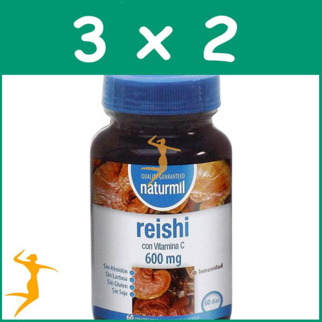 Pack 3x2 REISHI 600Mg. 60 COMPRIMIDOS NATURMIL