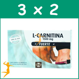 Pack 3x2 L-CARNITINA FORTE 1.500Mg. 20 AMPOLLAS NATURMIL
