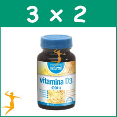 Pack 3x2 VITAMINA D3 4.000UI. 60 CÁPSULAS NATURMIL