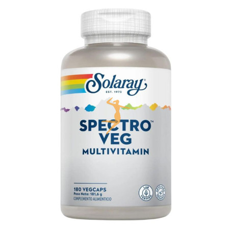 SPECTRO VEGETARIAN FORMULA MULTI-VITA-MIN 180 CÁPSULAS VEGETALES SOLARAY