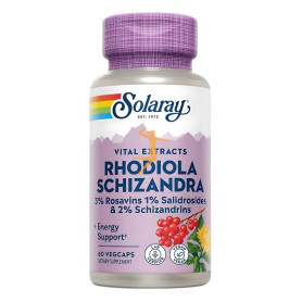 RODHIOLA Y SCHIZANDRA 500Mg. 60 CÁPSULAS VEGETALES SOLARAY