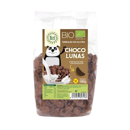 CHOCO LUNAS SIN GLUTEN BIO 160 GR SOL NATURAL