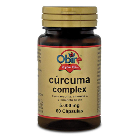 CURCUMA 5000Mg. (95%) + VIT C + PIMIENTA 60 CAPSULAS OBIRE