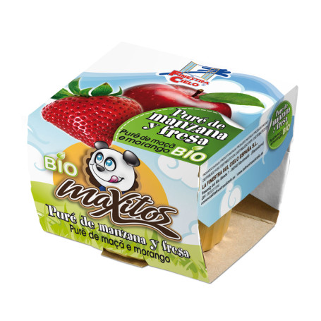 PURE DE MANZANA Y FRESA BIO 200Gr. MAXITOS