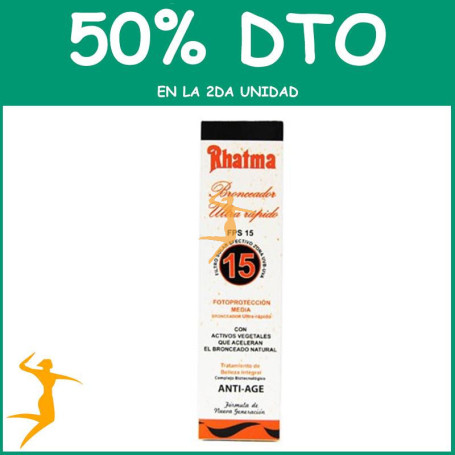 OFERTA BRONCEADOR SPF15 200Ml. RHATMA 2ª UNIDAD 50%