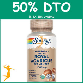 ROYAL AGARICUS 500Mg. 60 CÁPSULAS SOLARAY Segunda unidad al 50%