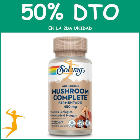 MUSHROOM COMPLETE 60 CÁPSULAS SOLARAY Segunda unidad al 50%